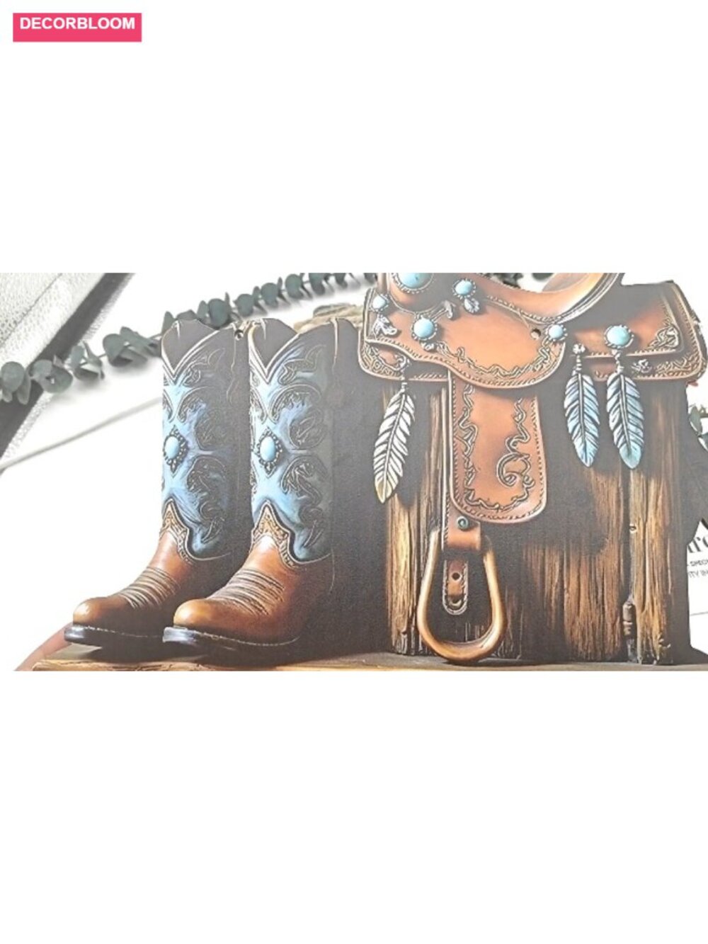 Boot-Shaped Wooden Key Holder with 4 Hooks - Wall Mount Entryway Organizer - Picture 6 of 6